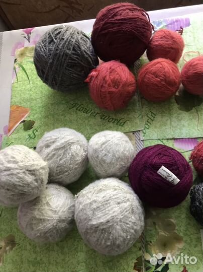 Пряжа для вязания бу