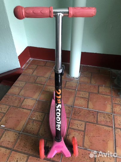 Самокат детский трехколесный бу
