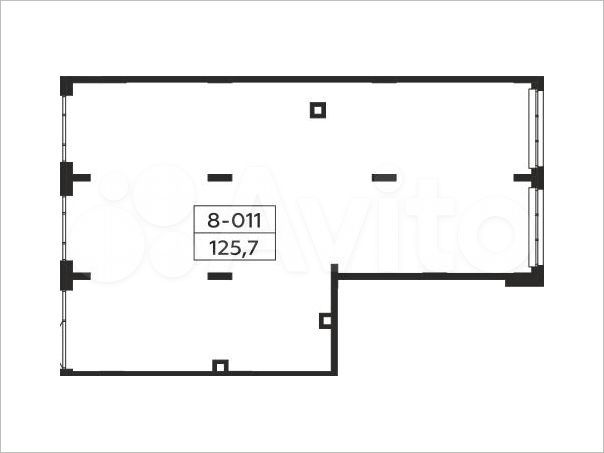 Аренда, торговое помещение площадью 125.7 кв.м