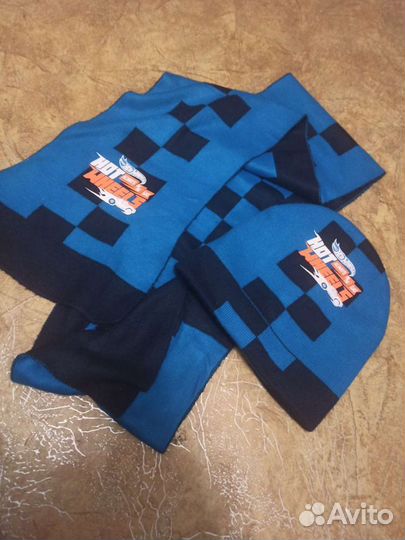 Шарф и шапка hot wheels 6-9 лет