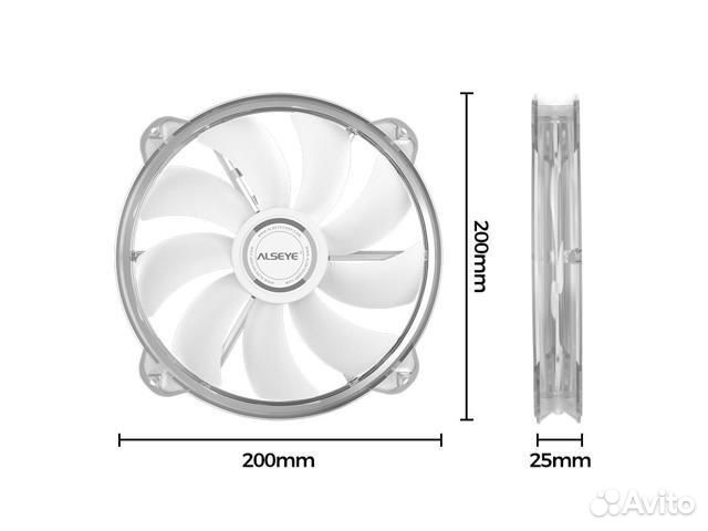 Вентилятор Alseye CF200 White argb, 200mm