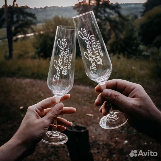Свадебные бокалы с гравировкой
