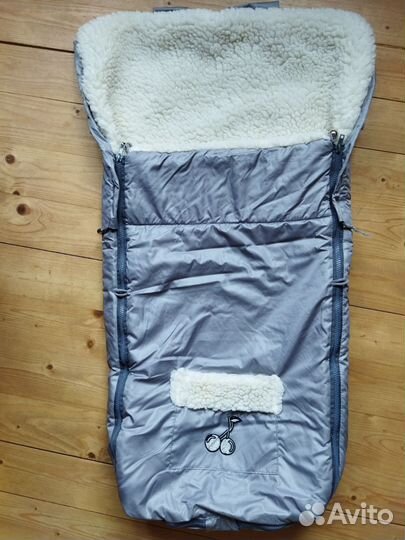 Зимний конверт в коляску на овчине