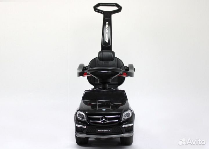 Каталка толокар Mercedes-Benz с ручкой и рез.колес