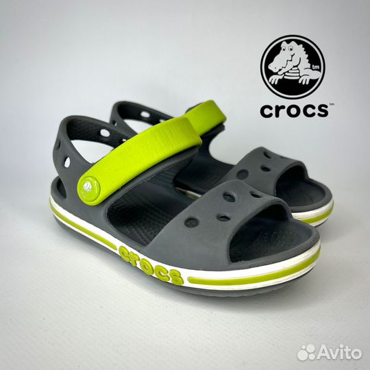 Сандалии Crocs C8 оригинал серые