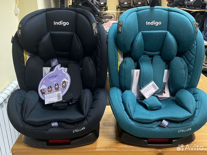 Автокресло Indigo stellar Isofix (0-36 кг) зелёный