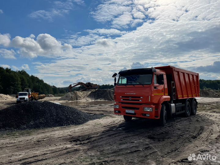 Доставка песка от 100 м3, Свой Карьер, с НДС