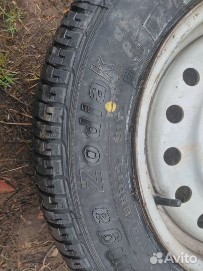 Колесо на Волгу с новой резиной задиак