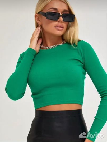 Лонгслив укороченный