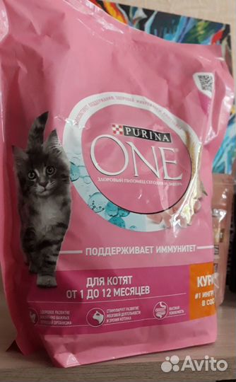 Сухой корм для кошек Purina One + влажный Мираторг