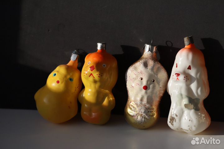 Елочные игрушки звери СССР цена за лот