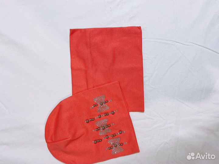 Комплект шапка, шарф