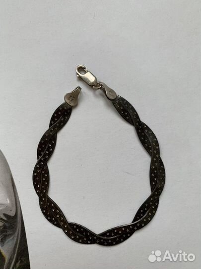 Браслет из чернёного серебра
