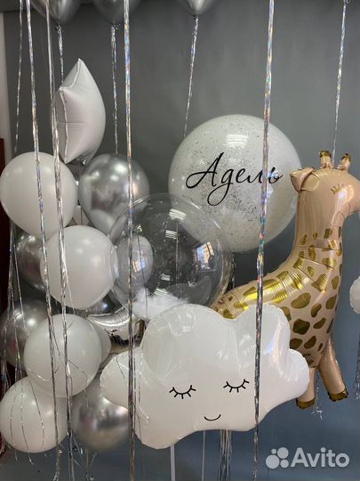 Геливые шары,Воздушные шары на выписку из роддома