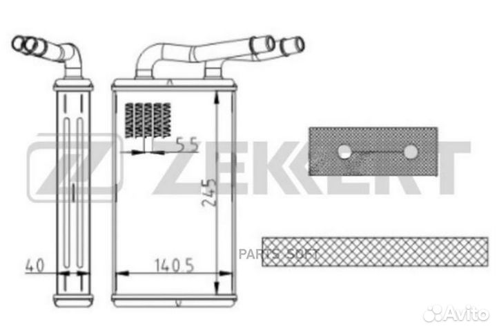 Радиатор печки Ford Transit 06- Transit Tourneo 07