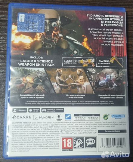 Игра для playstation ps5 Atomic Heart