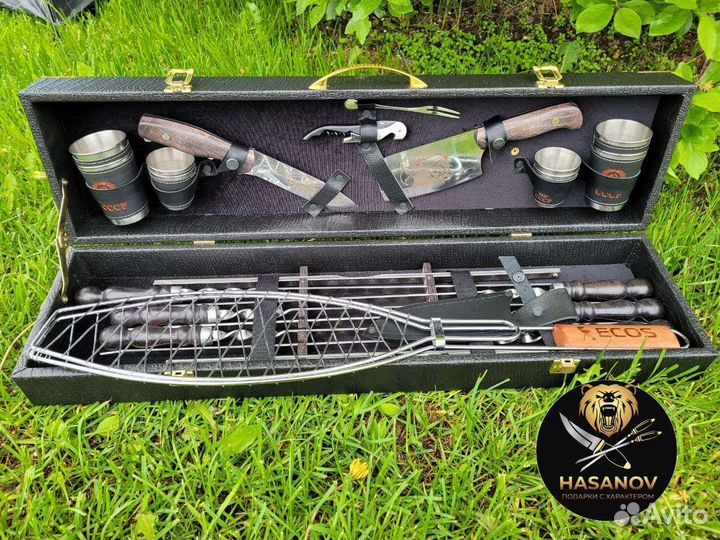Набор шампуров,шампура,нож,подарочный набор