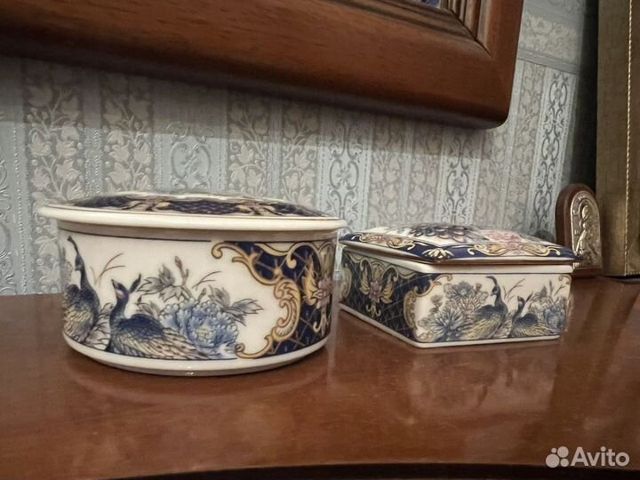 Шкатулки фарфоровые tozan japan Павлин