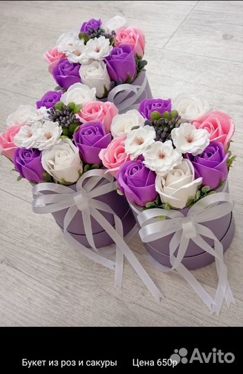 Букет из мыльных цветов роз