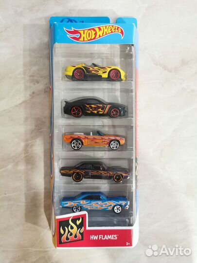 Hot wheels flames 5 pack