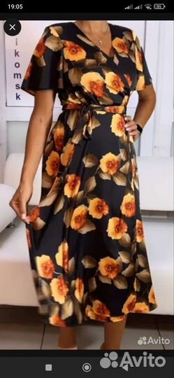 Платье BGN натуральный шелк 46