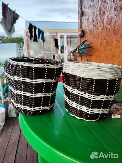 Кашпо из ротанга