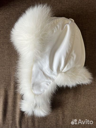 Шапка меховая песец на синтепоне