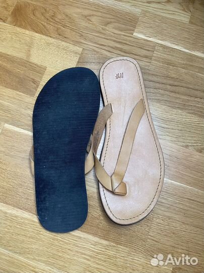Новые кожаные мужские вьетнамки H&M 44 размер