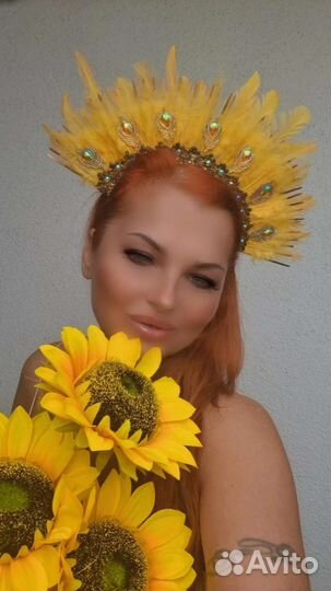 Ободок из перьев 