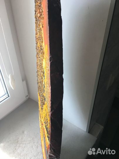 Резное панно из дерева на спиле 60Х25см