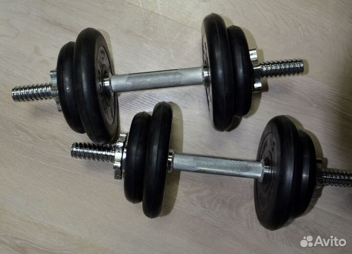 Гантели наборные общим весом 19 кг
