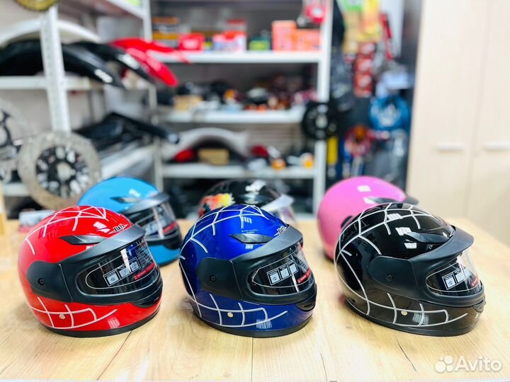 Детский мото шлем