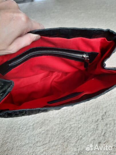 Сумка натуральная кожа, кожа крокодила