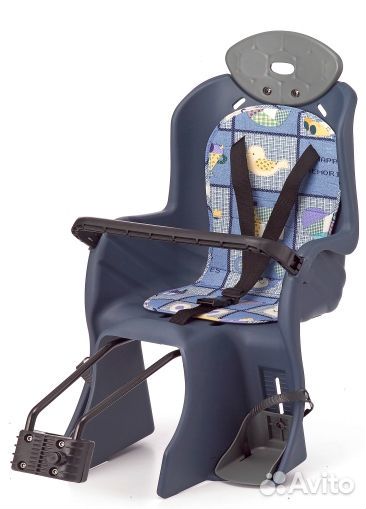 Детское велосипедное кресло на раму с поручнем