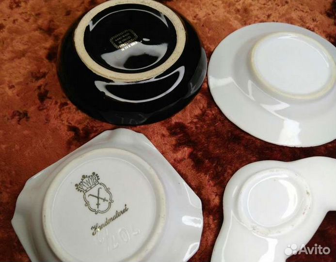 Пепельницы из Фарфора и Металла с Клеймами