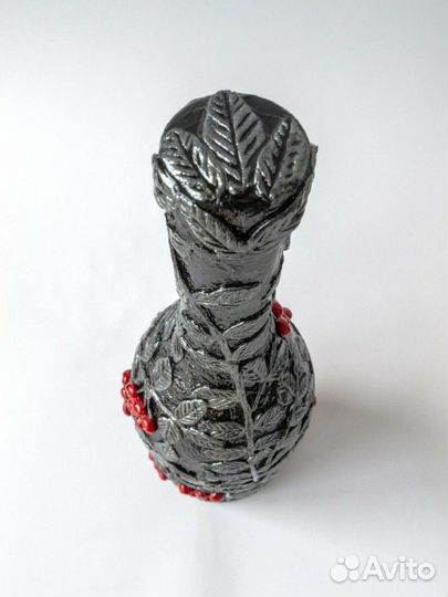 Декоративная бутылка Ветка рябины