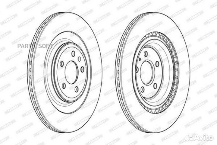 Ferodo DDF1990C Диск торм.зад.audi A6 (C7) S6 11-1