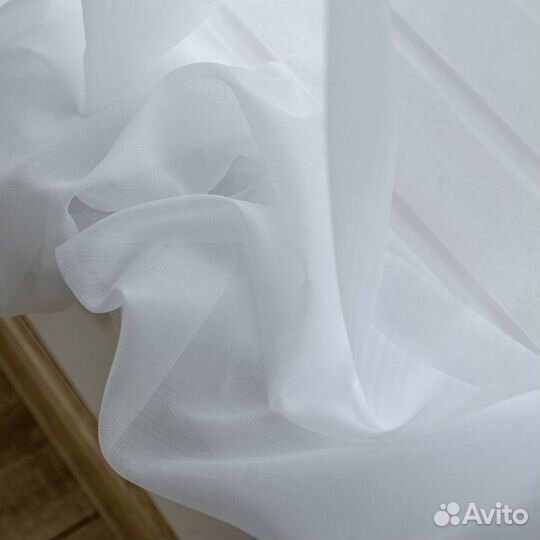 Новый тюль Бамбук белый