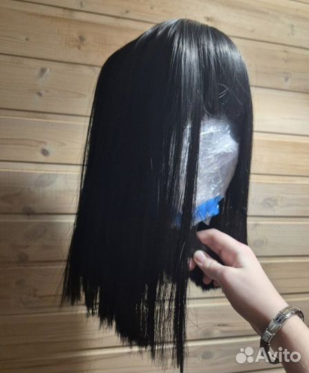 Парик черный каре