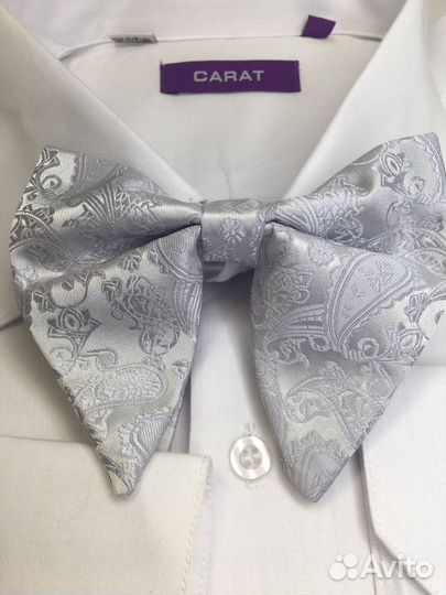 Новая мужская серая бабочка-галстук