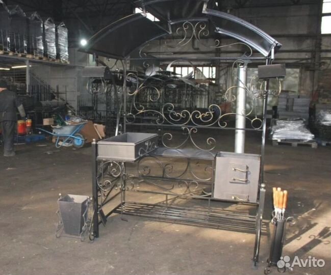 Мангал в стиле лофт