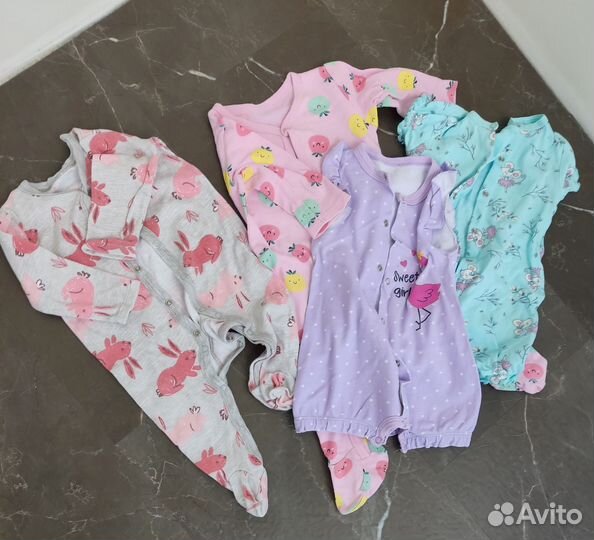 Вещи пакетом для девочки от 0 до 6 месяцев