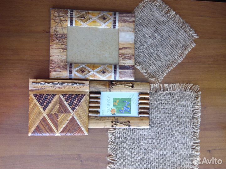 Новые фоторамки и альбом (бамбук). Фирменные