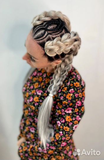 Афрокосы, боксерские косы, афрохвост, кудри