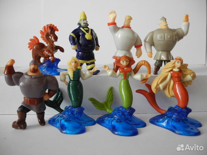 Игрушки из киндер Три богатыря и Морской царь 2016