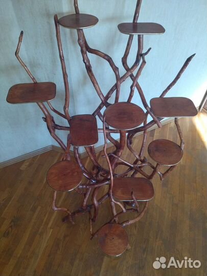 Подставки для цветов, деревянные