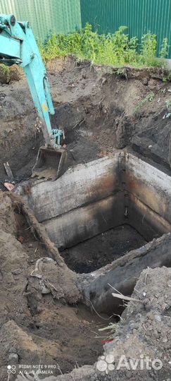 Септик под ключ. Услуги экскаватора, самосвала
