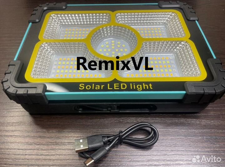 Видео фонарь солнечная батарея 5400mAh power bank