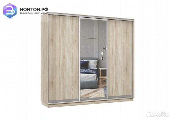 Шкаф-купе трёхдверный Ирида с 1 зеркалом дуб соном