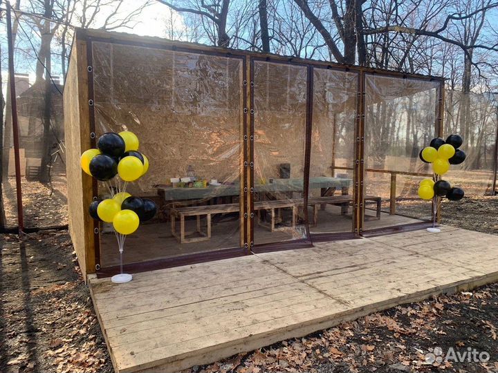 Пейнтбол, кидбол, лазертаг, аренда беседки